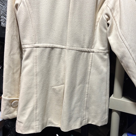 dELiA*s Women's Cream Pea Coat - Picture 6 of 9